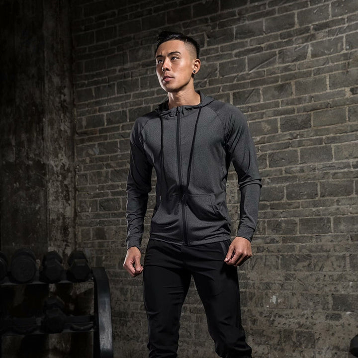 Men's Long-sleeved Stretch Tight Fitness Training Suit