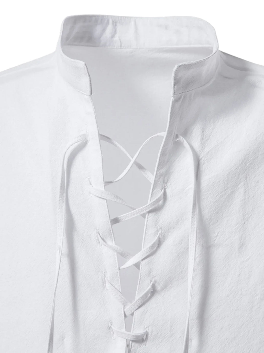 Men's Lace Up Long Sleeve Blouse