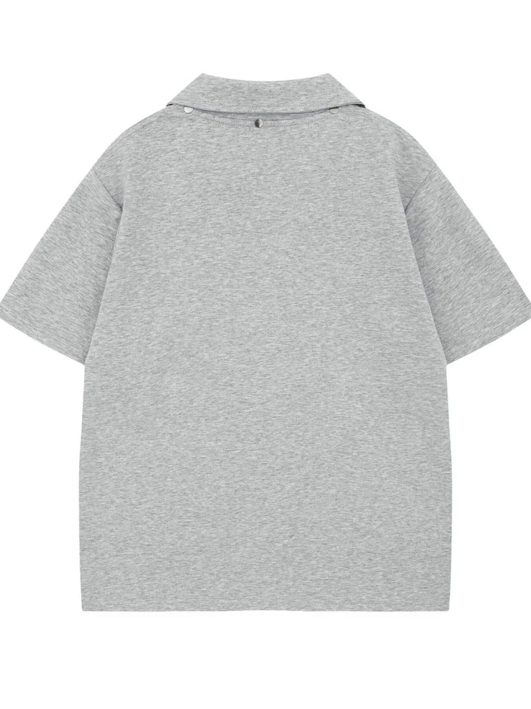 Men's Detachable Collar Short Sleeve Top