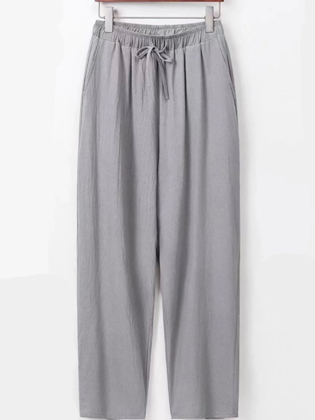 Men's Plus Size Drawstring Wide Leg Pants