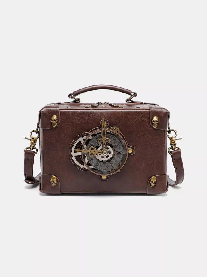 Steampunk Clockwork Design Crossbody Bag