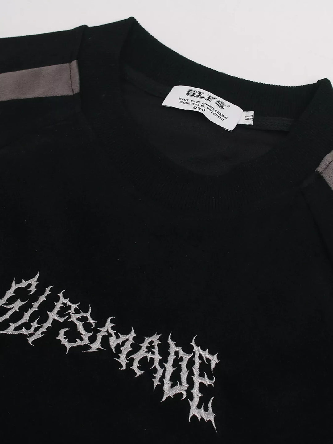 Men's Letter Embroidered Round Neck T-Shirt
