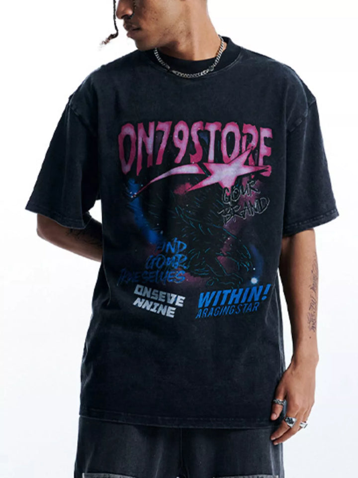 Men's Vintage Graphic Oversized T-Shirt