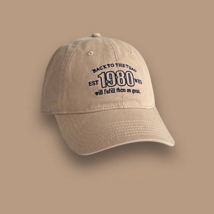 Single-color Adjustable English Numeral Embroidered Washed-out Distressed Simple Trendy Baseball Cap, Suitable For Travel, Daily Outings And Shopping.