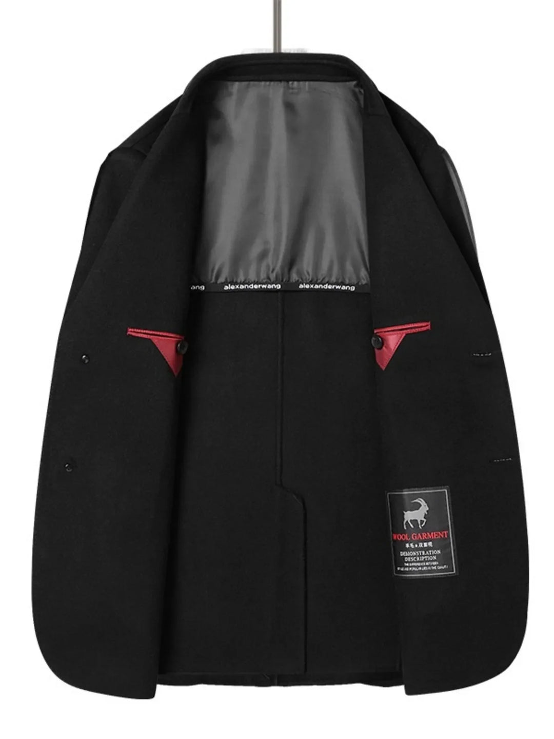 Men's Plus Size Wool Long Sleeve Outerwear