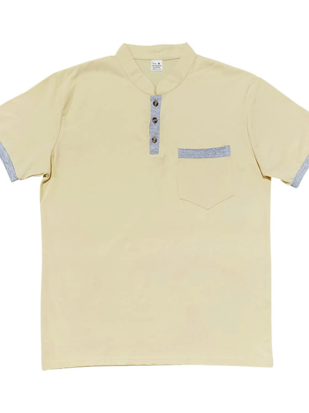 Men's Full Size Button Detail Short Sleeve Top Plus Size