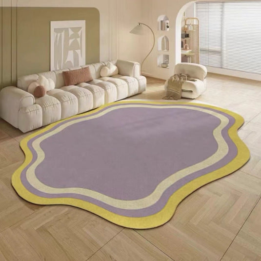 Bedside Rug Mat Home Use Cream Style Floor Mat