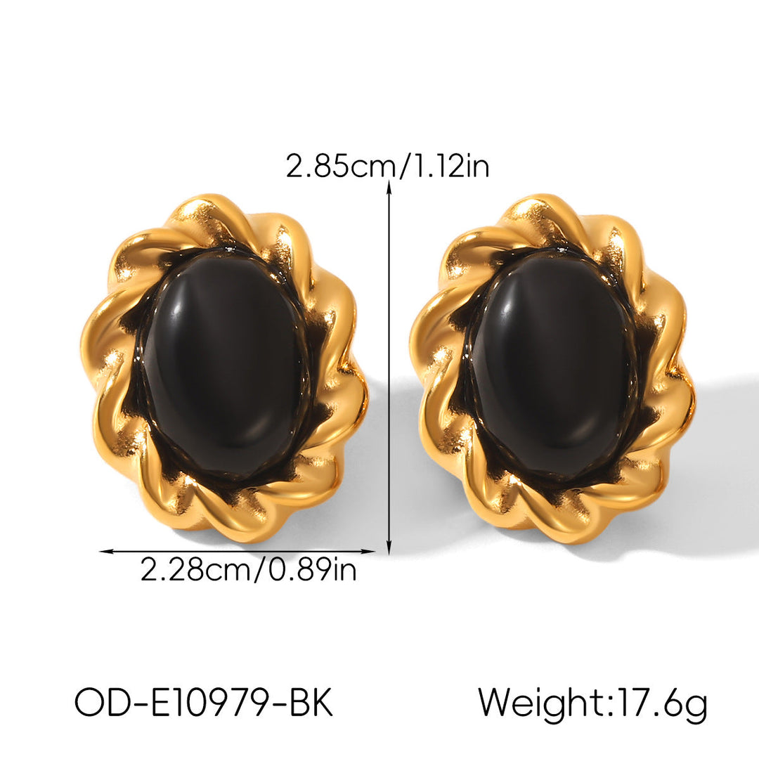 Vintage Personalized Non-fading Titanium Steel Earrings For Women