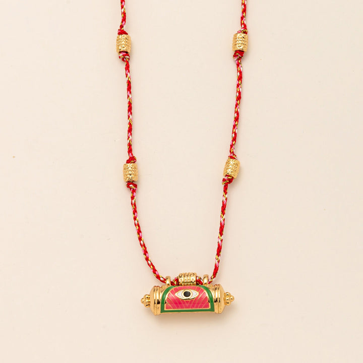 Evil Eye Kaleidoscope Necklace Clavicle Chain