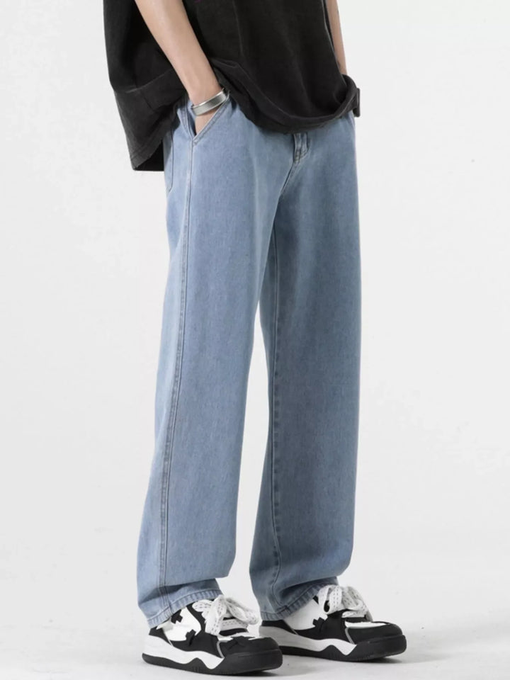 Men's Full Size Pocketed Relaxed Fit Jeans Plus Size