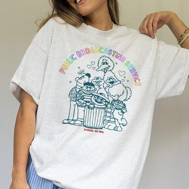 Classic PBS Logo T-Shirt – Retro Public TV Fan Tee, Vintage 70s 80s Nostalgia Shirt, Iconic TV Show Lover Gift