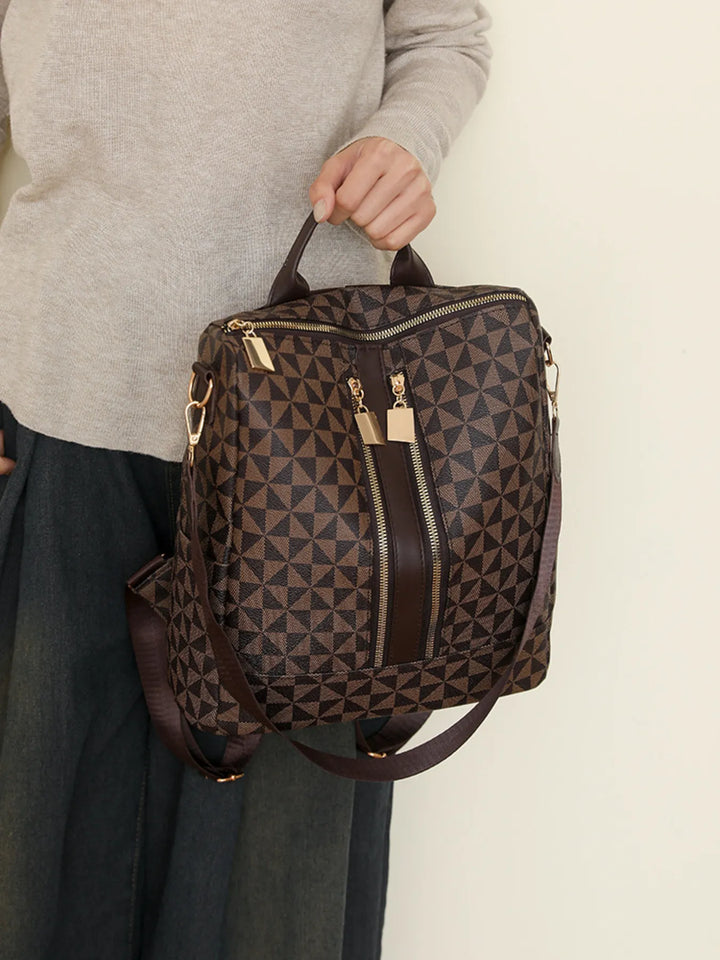 Geometric Pattern Backpack Bag
