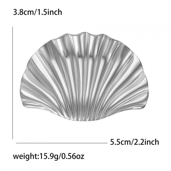 Exquisite And Fashionable Stainless-steel Shell-shaped Brooch