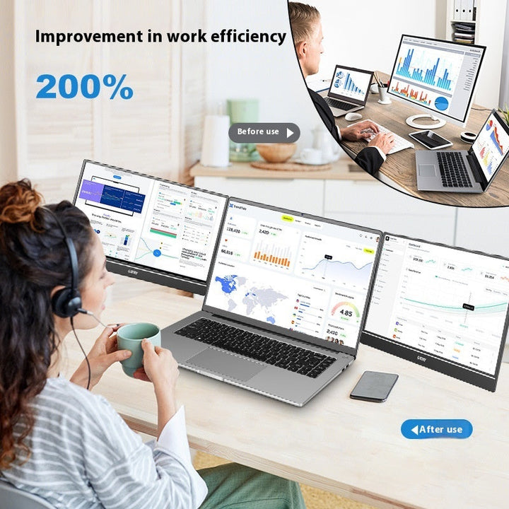 HD 14-inch Single-screen Dual-screen Office Display