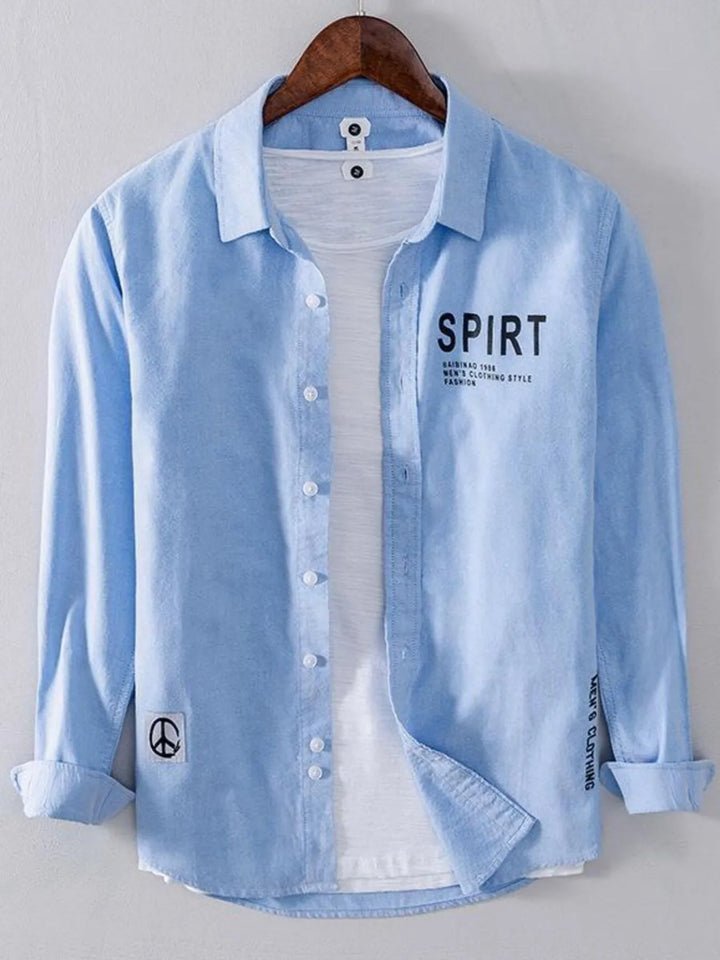 Men's Plus Size Button Up Long Sleeve Shirt