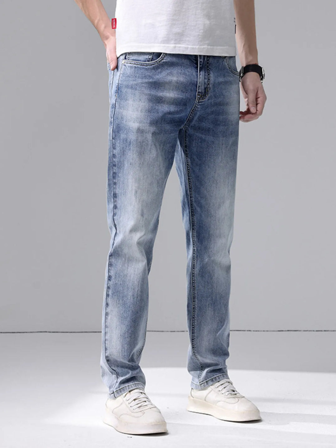 Men's Washed Slim Fit Jeans