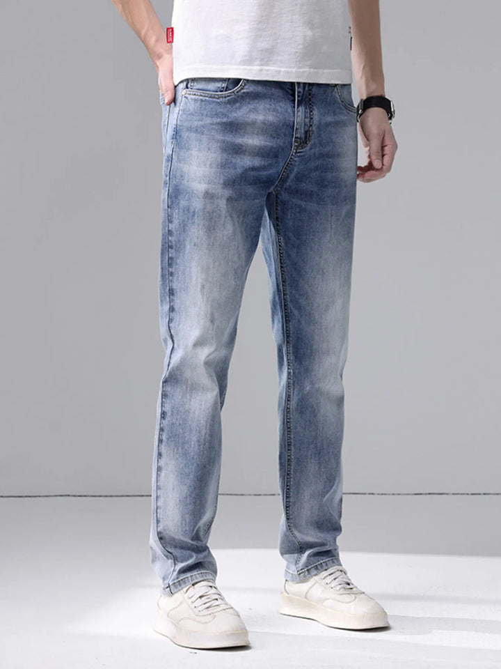 Men's Washed Slim Fit Jeans
