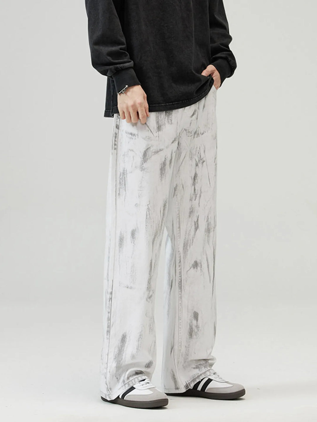 Men's Full Size Wide Leg Jeans Plus Size