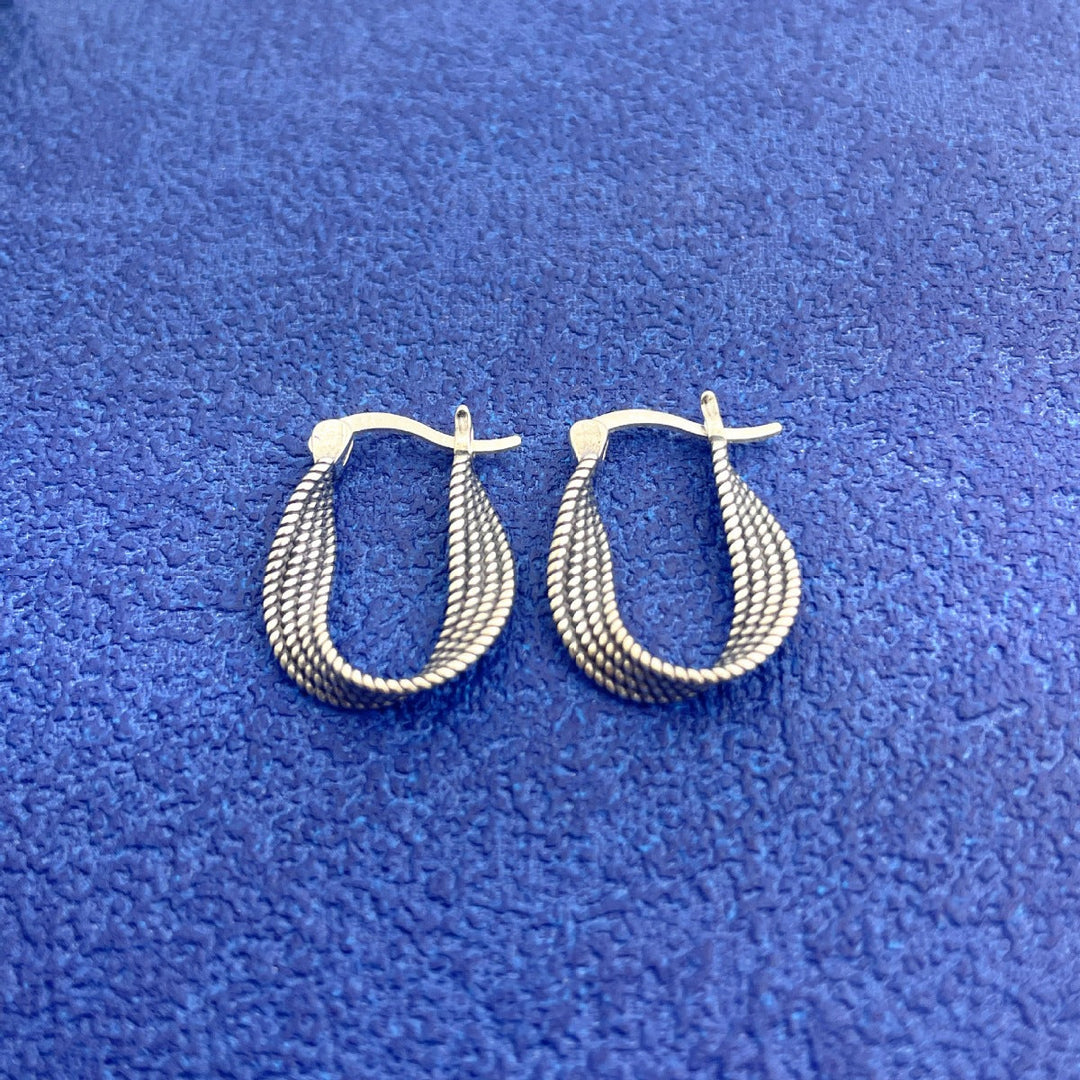 925 Sterling Silver Hoop Earrings