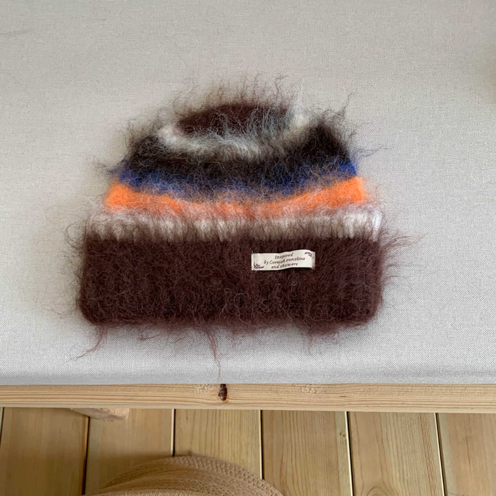 Rainbow Striped Versatile Warm Knitted Hat