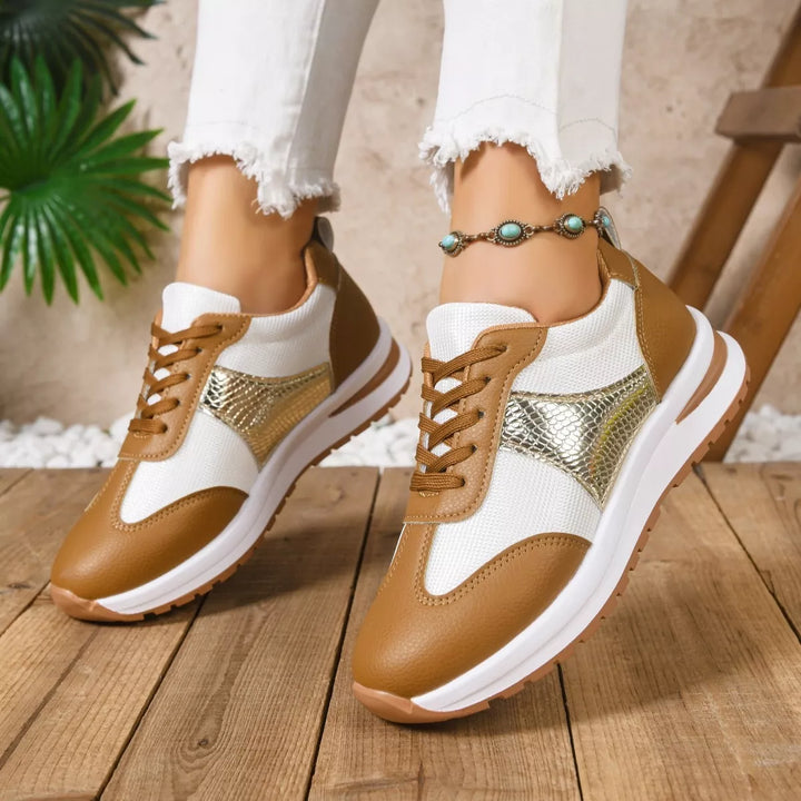 Round Toe Lace Up Sneakers