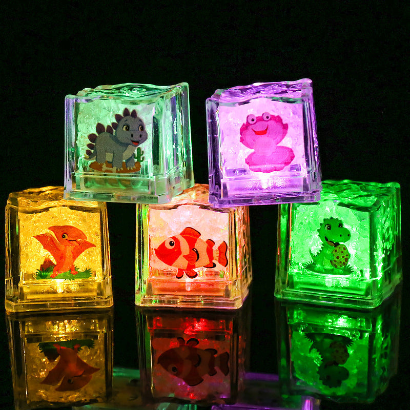 LED Colorful Sensing Flashing Ice Cube Light