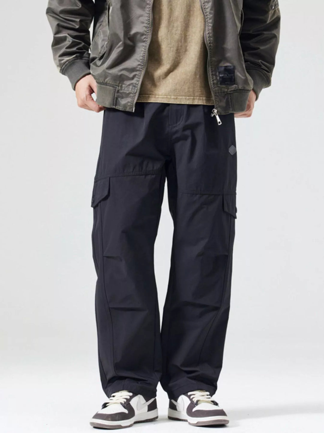Men's Full Size Wide Leg Cargo Pants Plus Size
