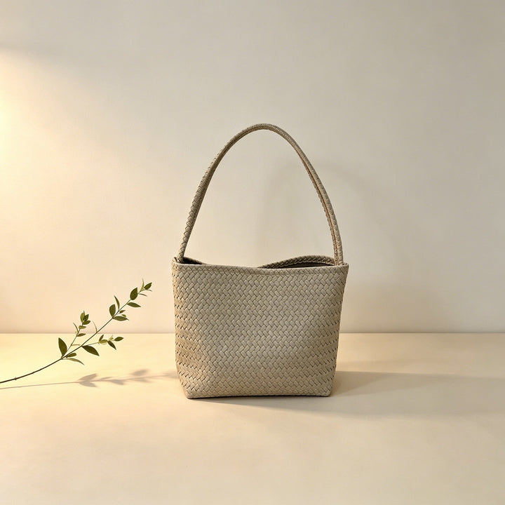 Vintage Woven-pattern Bucket Bag For Women With A Luxurious Feel