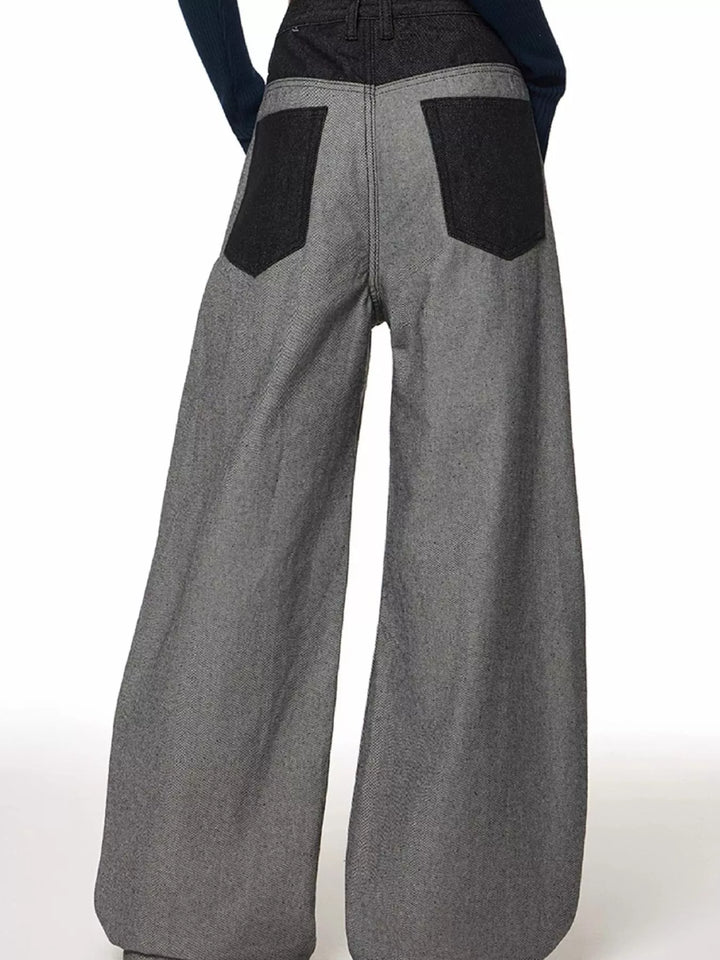 Men's Full Size Wide Leg Button-Fly Jeans Plus Size