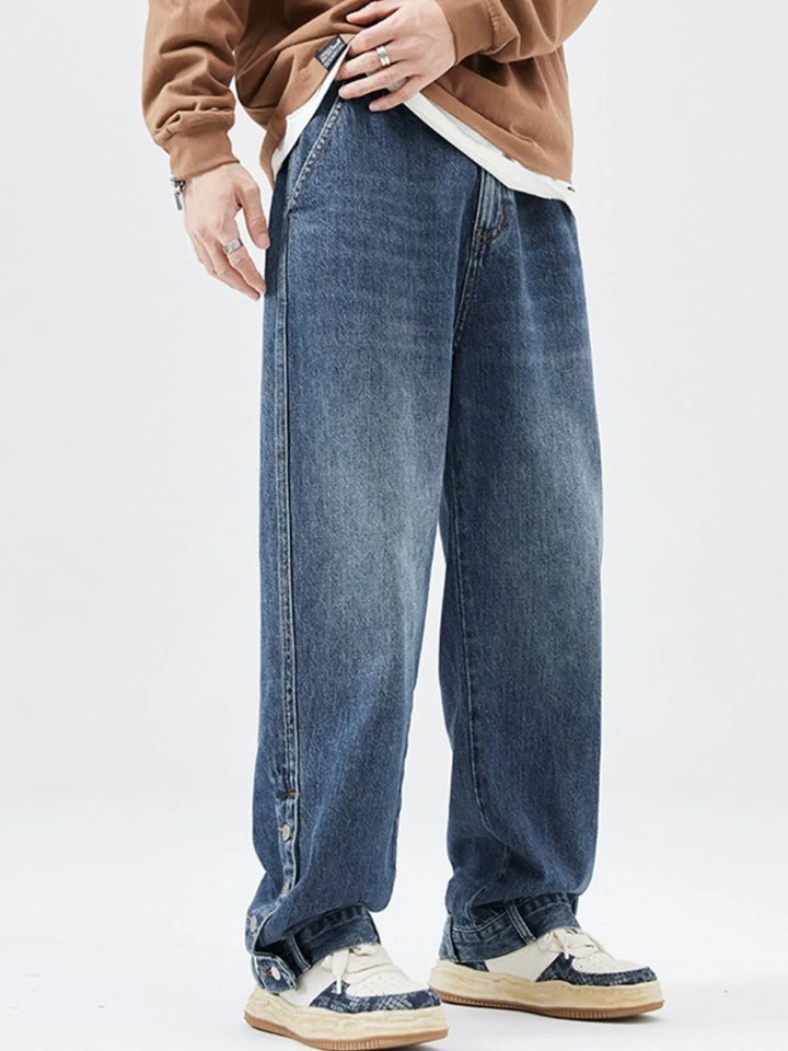 Men's Full Size Wide Leg Relaxed Fit Jeans Plus size
