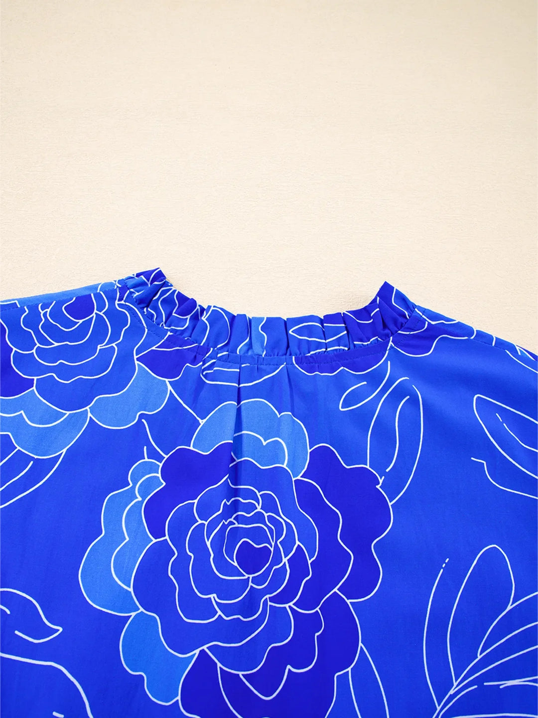 Ruffled Hem Short Sleeve Flowy Mini Dress