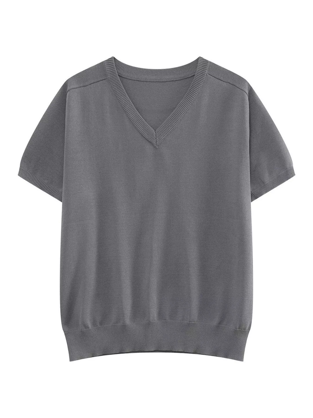 Men's V-Neck Short-Sleeve Knit T-Shirt
