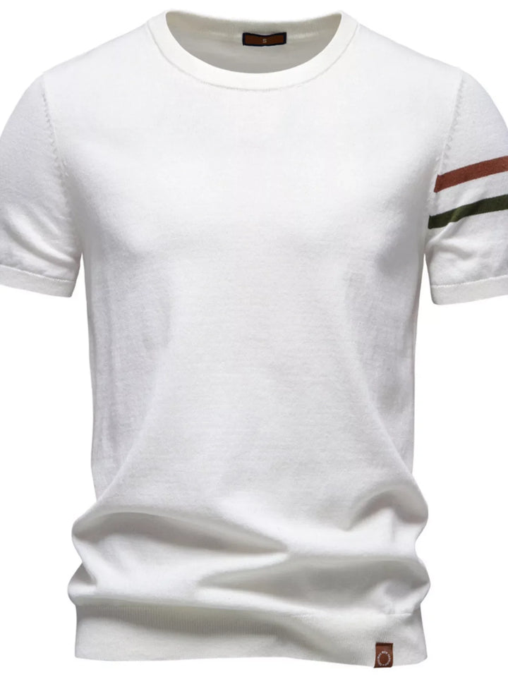 Men's Casual Striped Sleeve T-Shirt