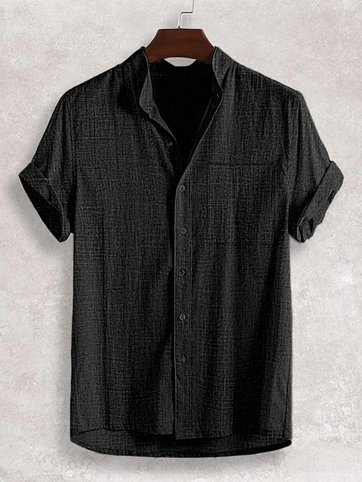 Men's Full Size Casual Button Up Short Sleeve Shirt Plus Size