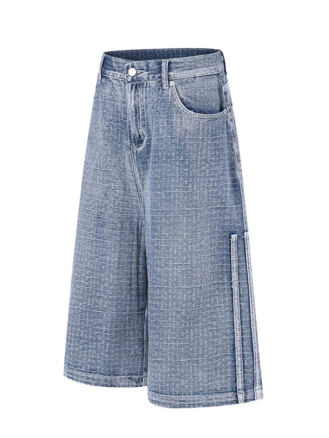 Men's Wide Leg Denim Capris