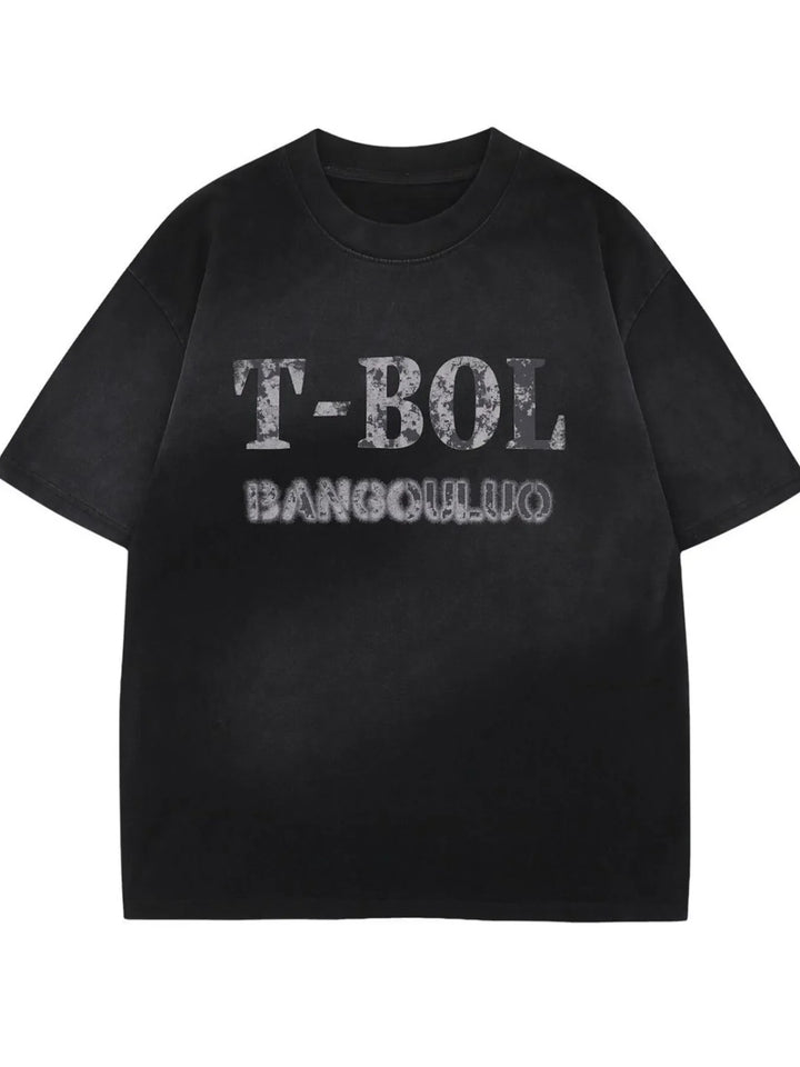 Men's Letter Graphic Round Neck Short Sleeve T-Shirt