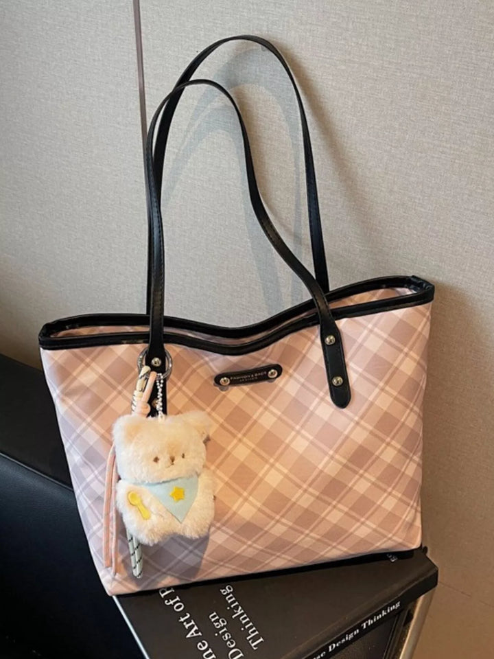 Plaid Pattern Shoulder Bag