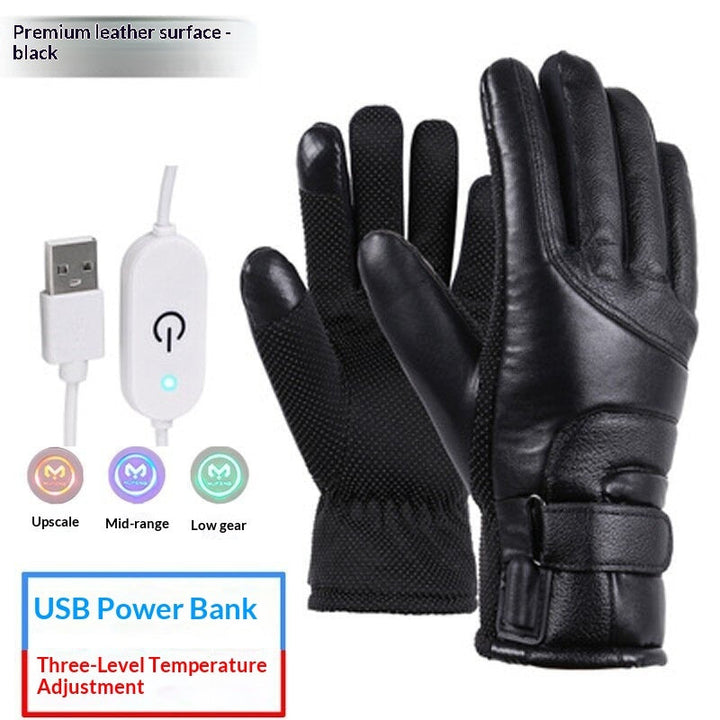 Power Bank Gloves With USB Heating Windproof And Cold-resistant