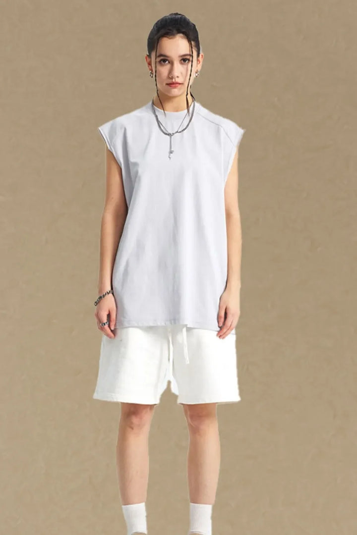 Men's Solid Color Round Neck Tank