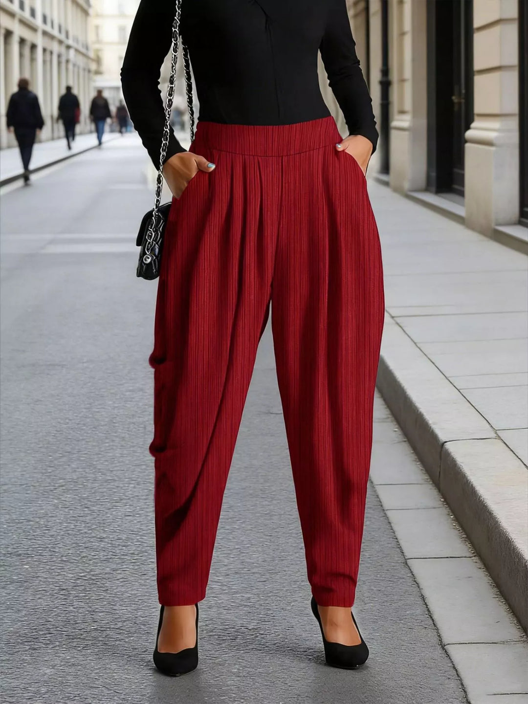 Plus Size Elastic Waist Causal Pants