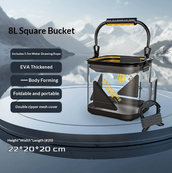 Thickened Transparent Fishing And Water-drawing Bucket