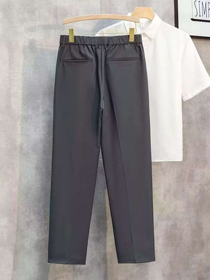 Men's Plus Size Classic Straight-Leg Pants