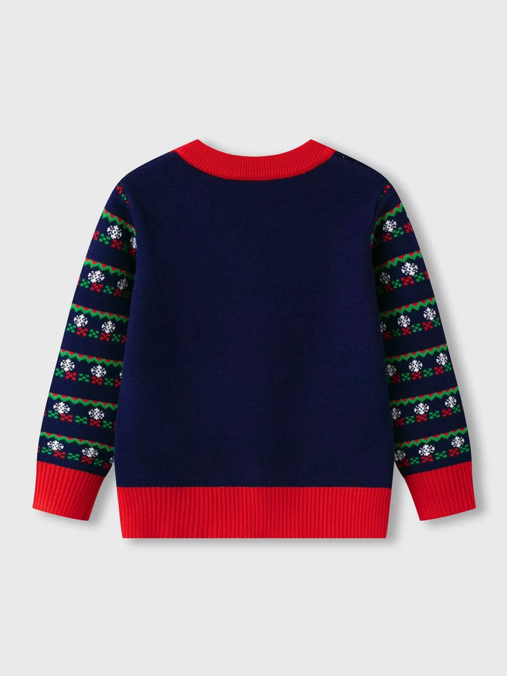 Children's Christmas Tree Round Neck Sweater