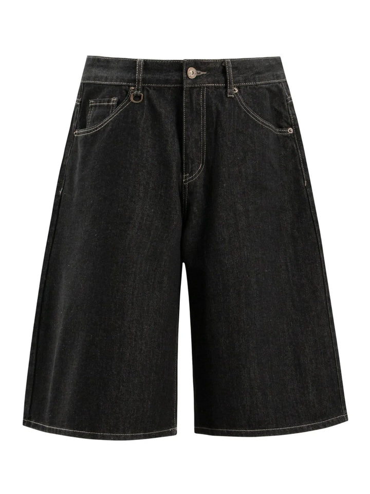 Men's Pocketed Loose Fit Denim Shorts
