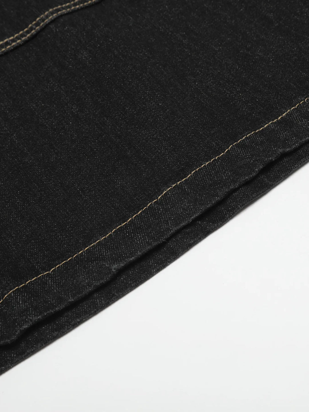 Men's Wide-Leg Denim Shorts with Contrast Stitching