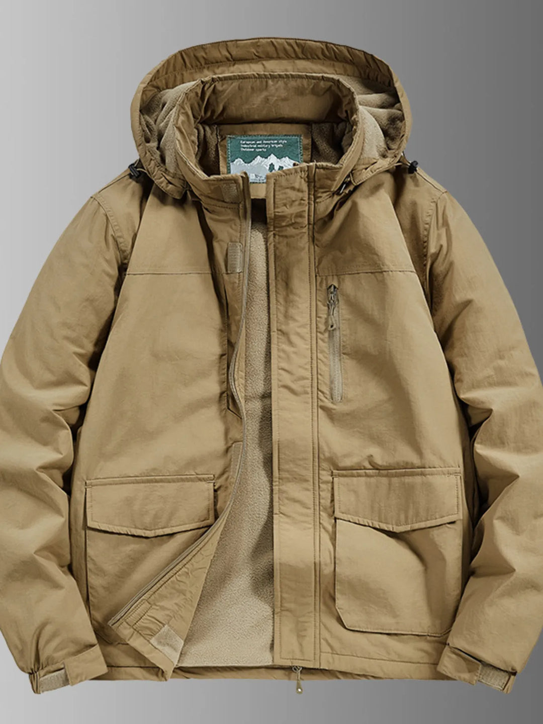 Men's Plus Size Waterproof Hooded Outdoor Jacket