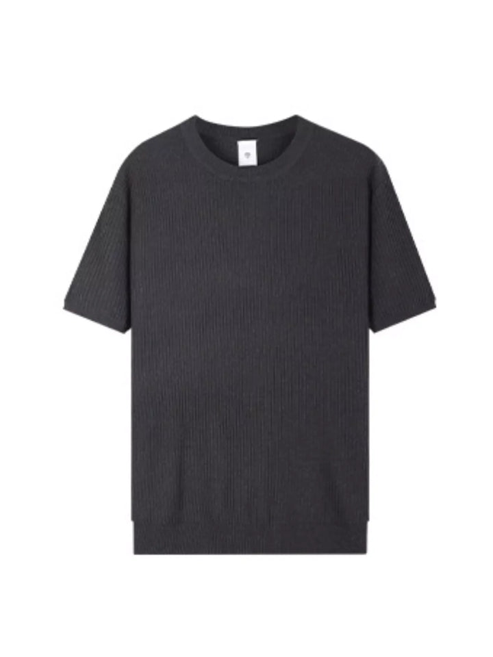 Men's Plus Size Ribbed Knit Relaxed Fit T-Shirt