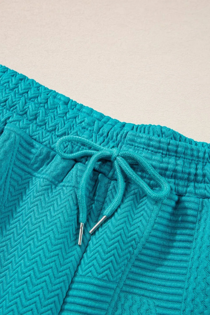 Ruffled Cap Sleeve Top and Shorts Set
