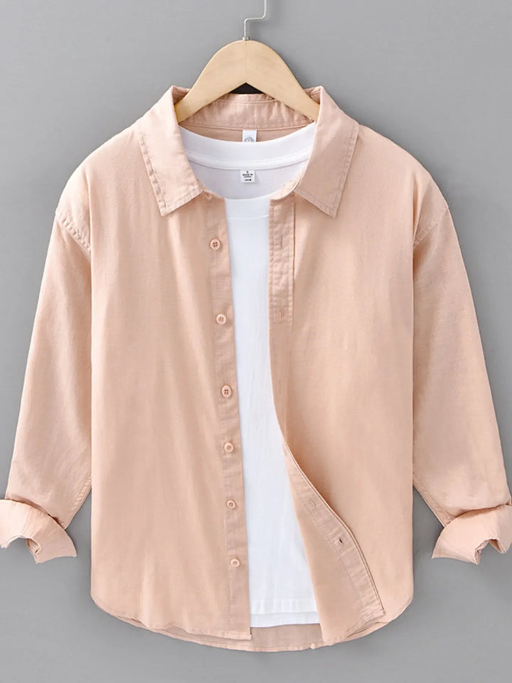 Men's Plus Size Button Up Long Sleeve Shirt