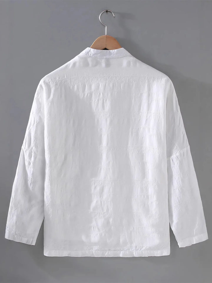 Men's Plus Size Button Up Long Sleeve Shirt